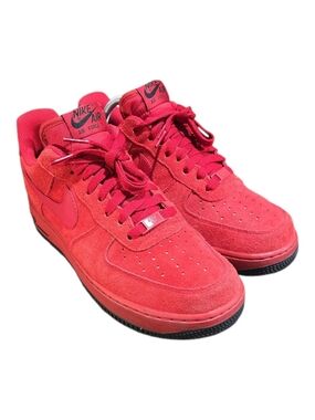 Nike Air Force 1 '07 Low Gym Red Suede Sneakers Men's Size 8